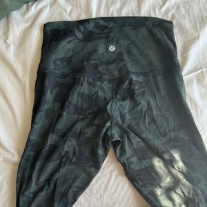 Green army align leggings from lululemon